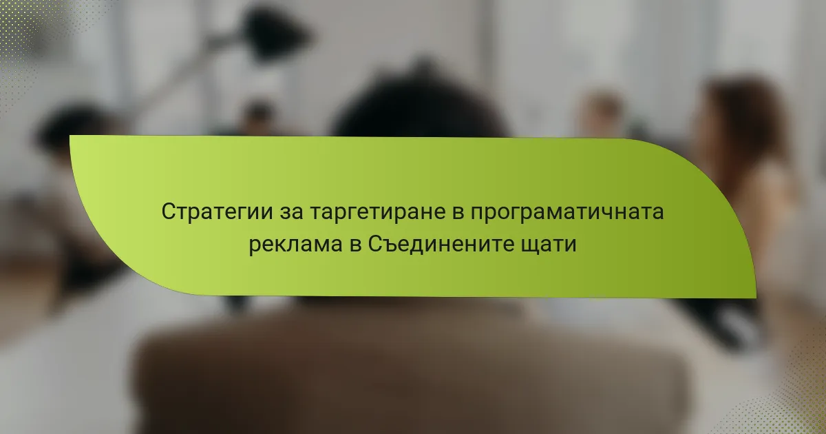 Стратегии за таргетиране в програматичната реклама в Съединените щати