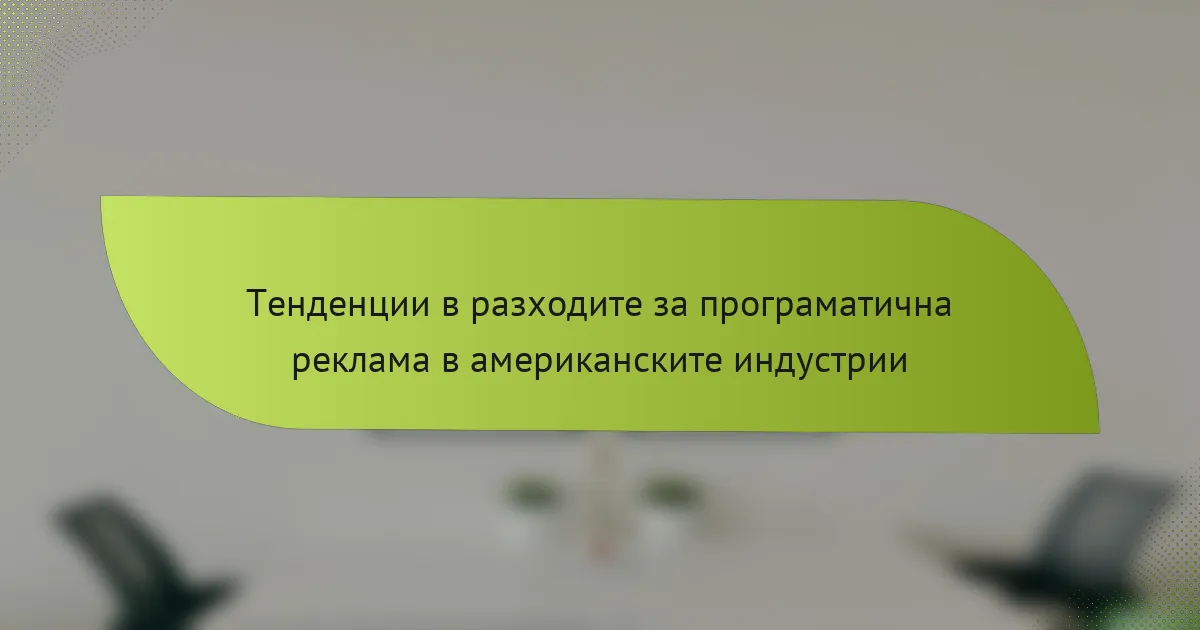 Тенденции в разходите за програматична реклама в американските индустрии