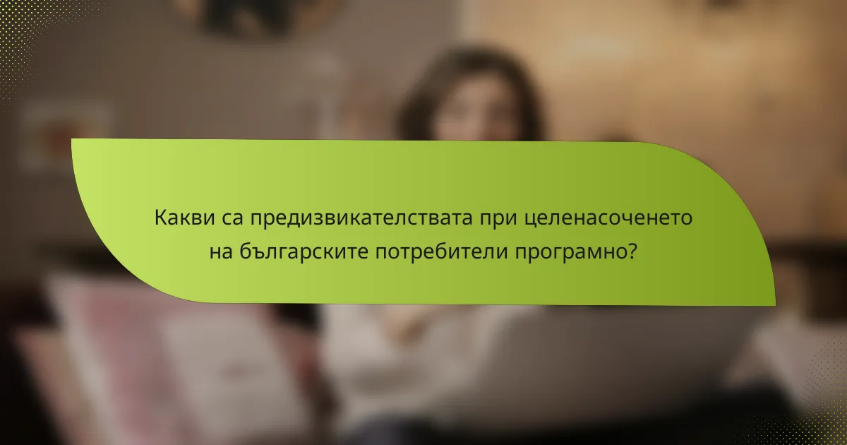 Какви са предизвикателствата при целенасоченето на българските потребители програмно?
