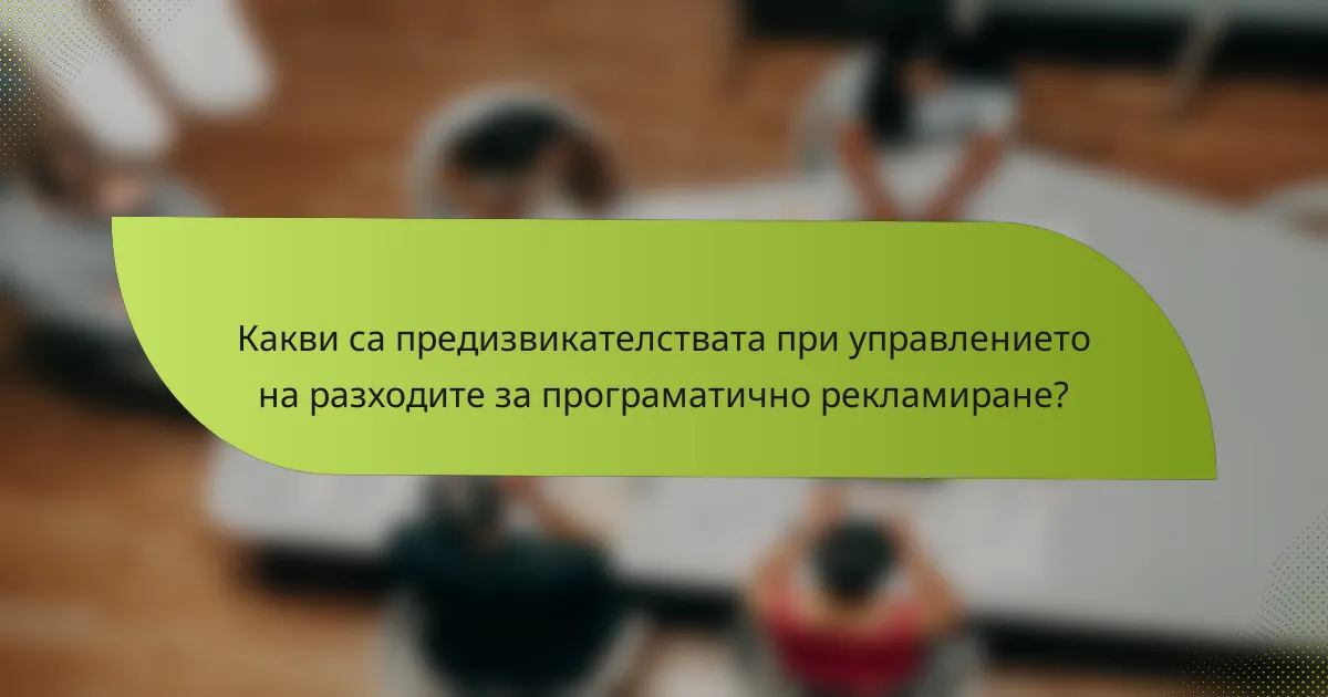 Какви са предизвикателствата при управлението на разходите за програматично рекламиране?